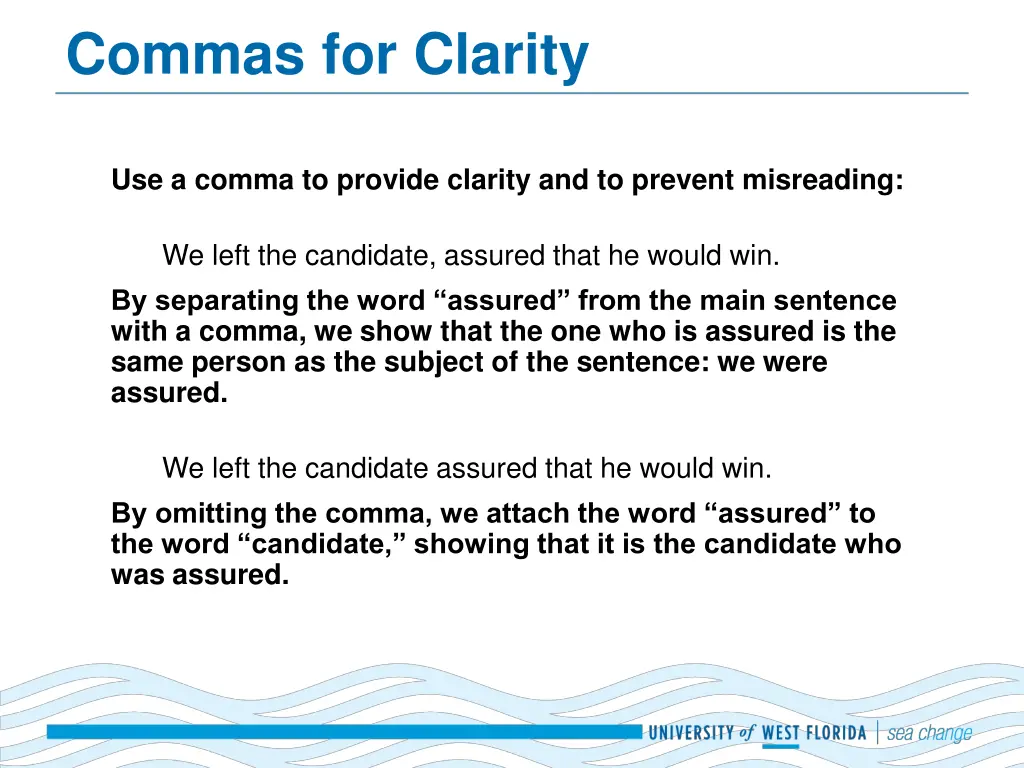 commas for clarity