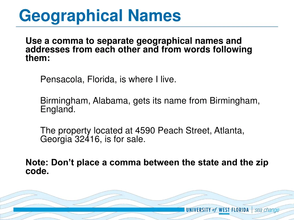 geographical names