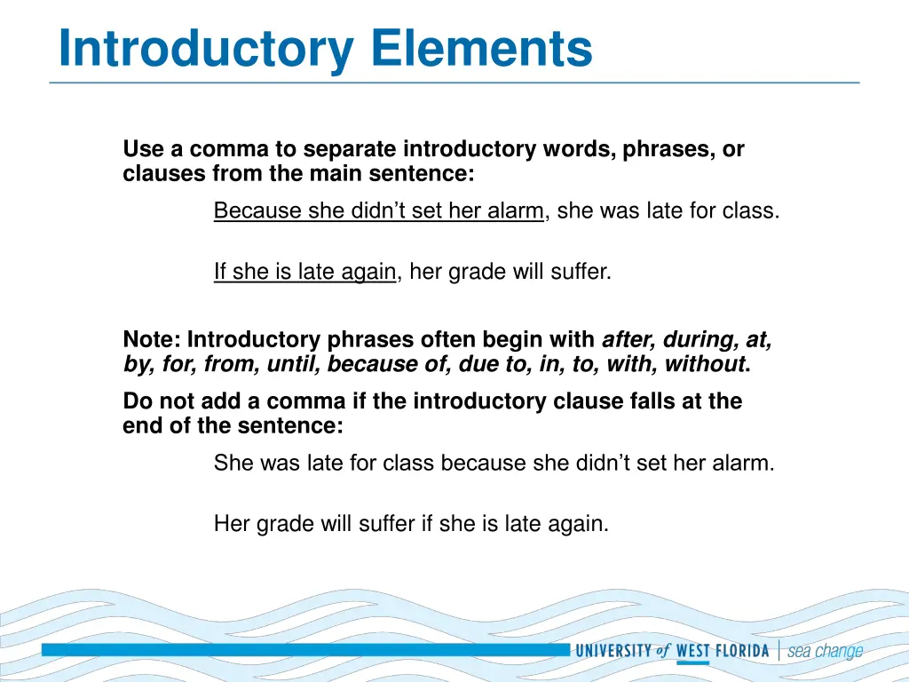 introductory elements