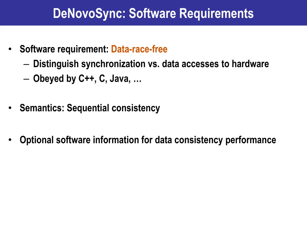 denovosync software requirements