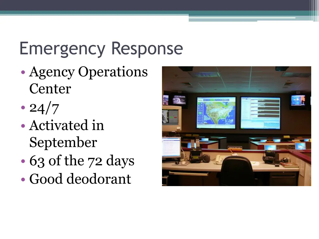 emergency response agency operations center