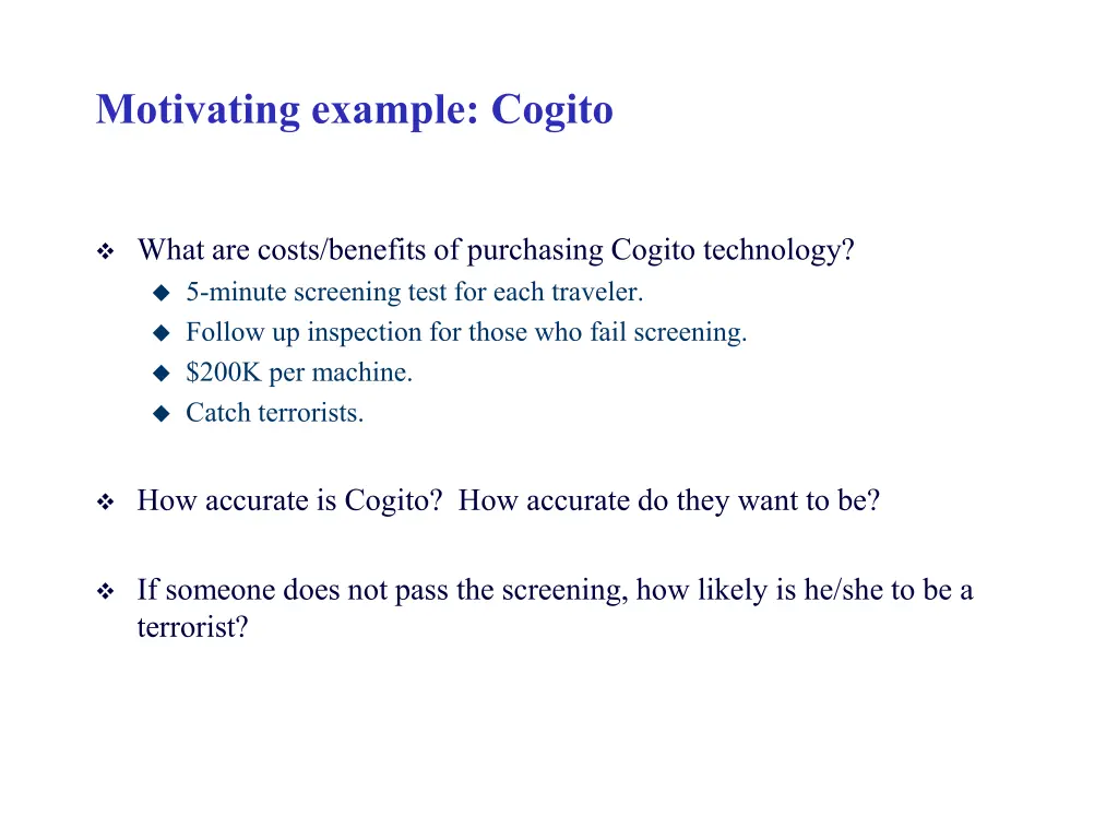 motivating example cogito