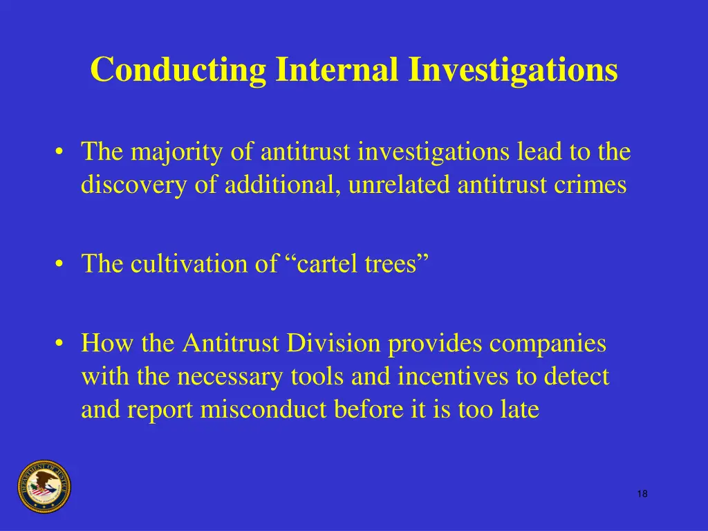 conducting internal investigations