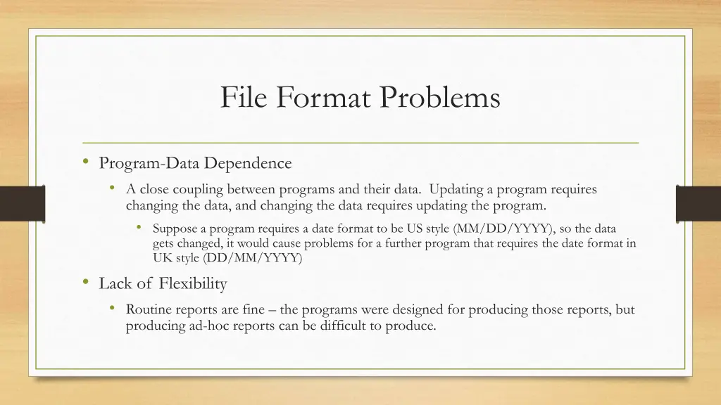 file format problems 1