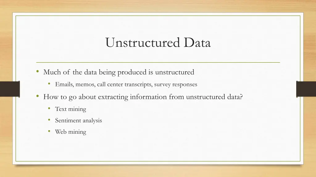 unstructured data