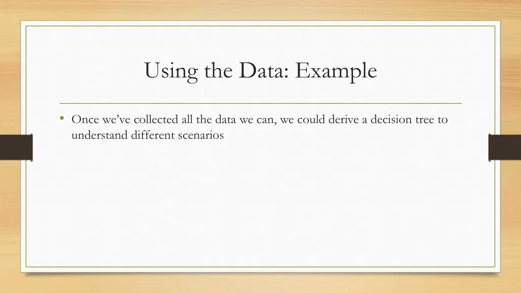 using the data example