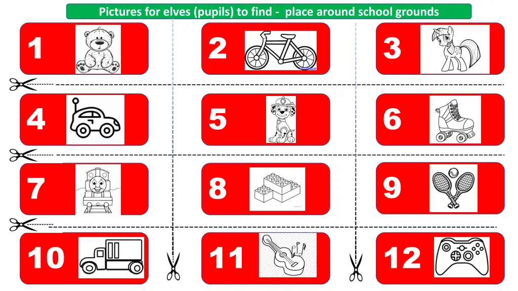 pictures for elves pupils to find place around