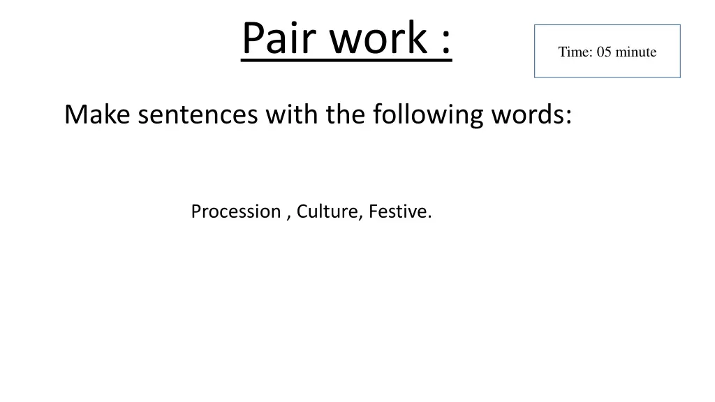 pair work