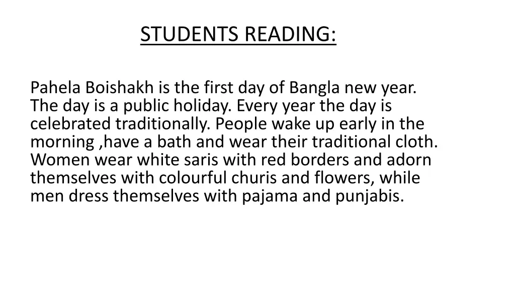 students reading