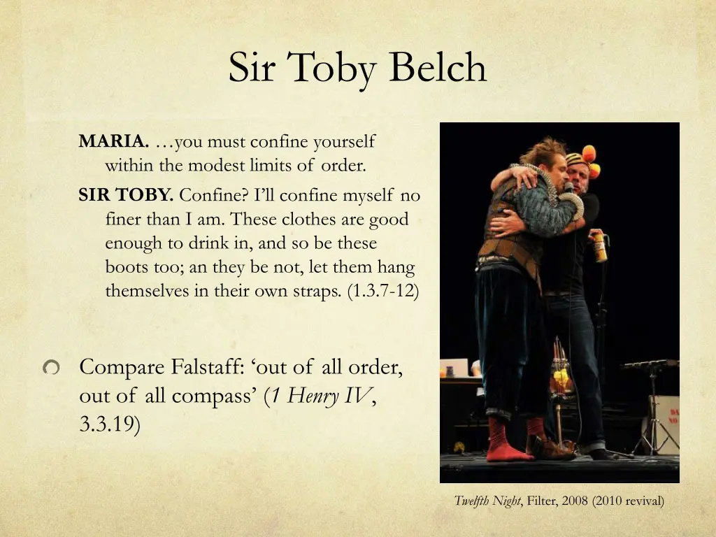 sir toby belch