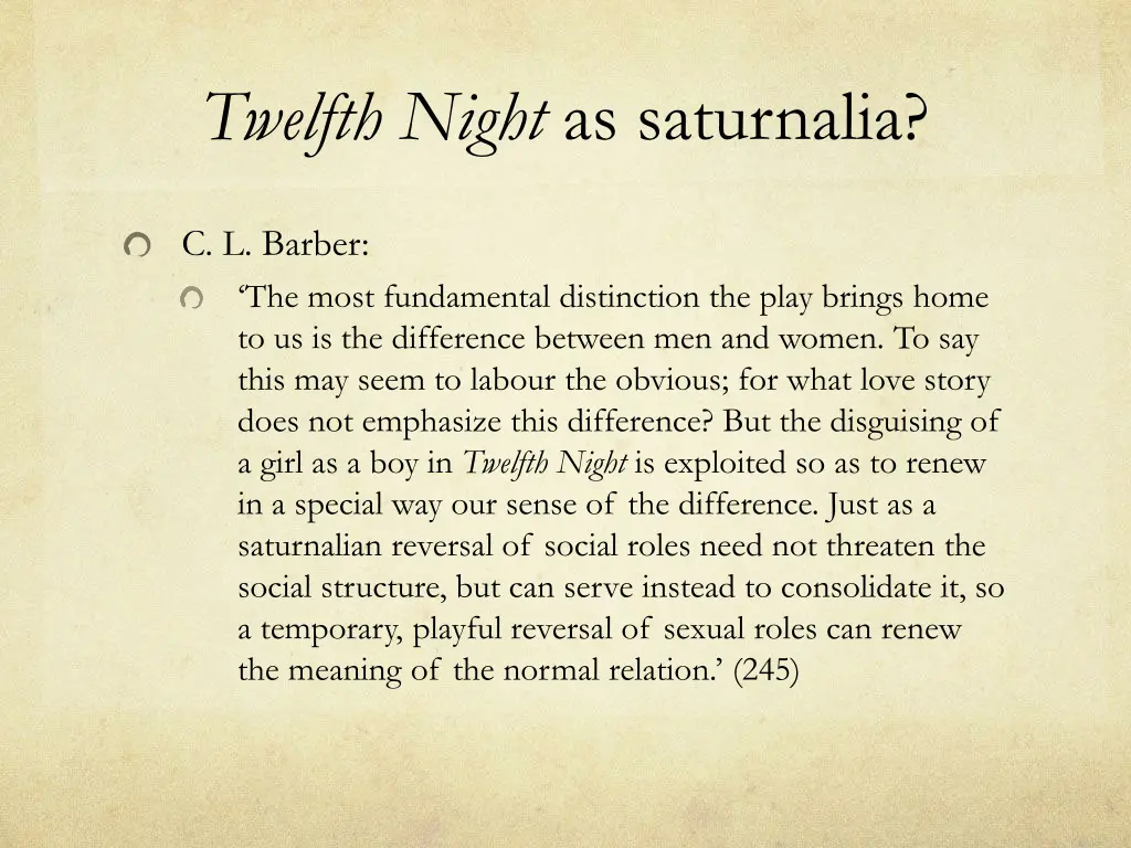 twelfth night as saturnalia