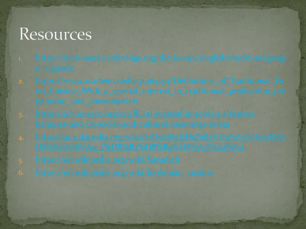 resources