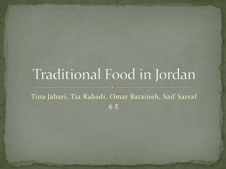 traditional food in jordan