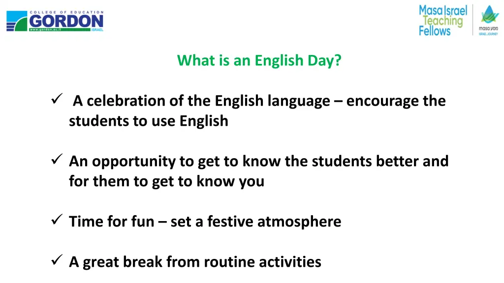 what is an english day