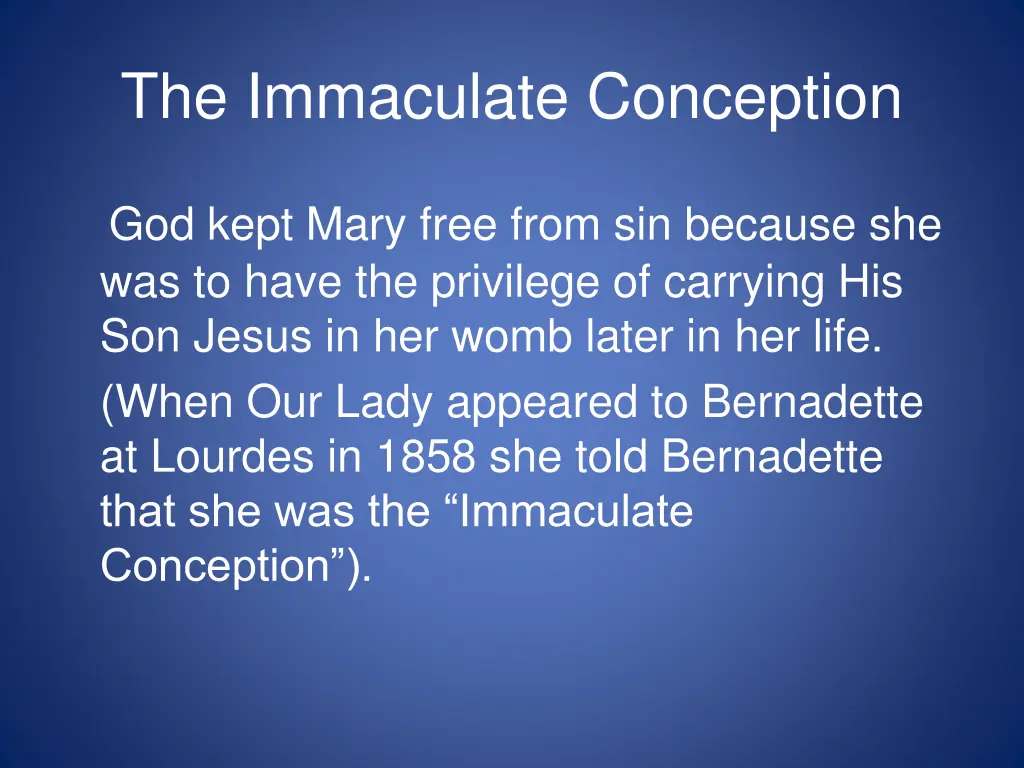 the immaculate conception 1