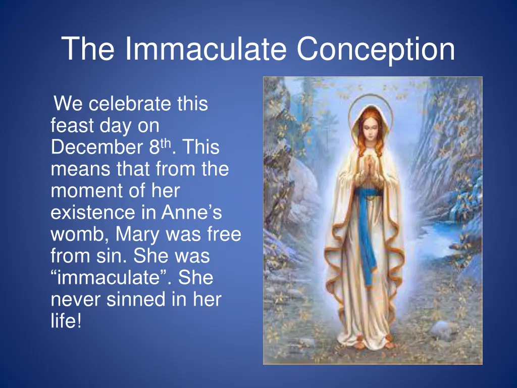 the immaculate conception