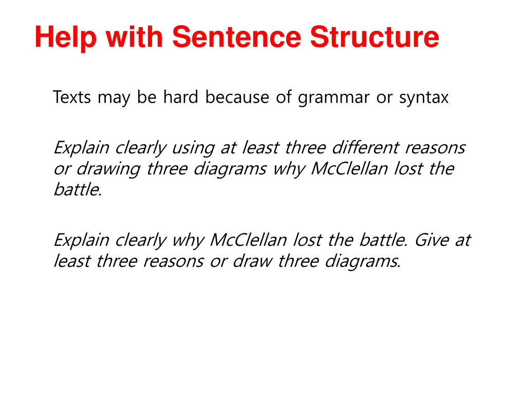 help with sentence structure