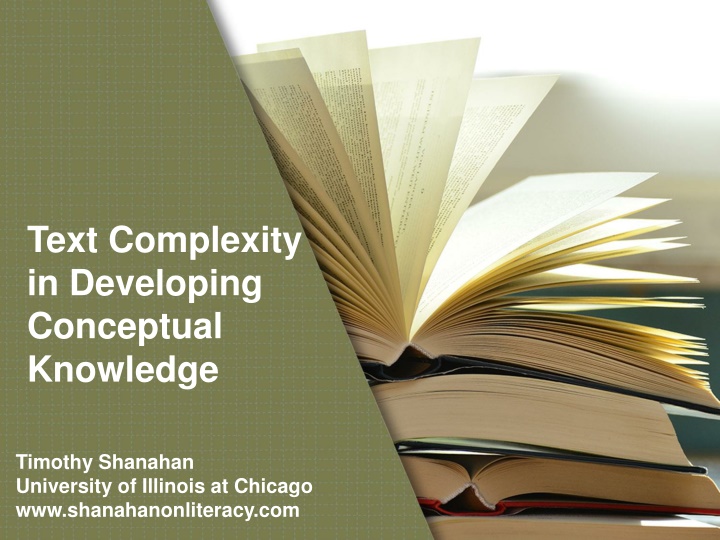 text complexity in developing conceptual knowledge