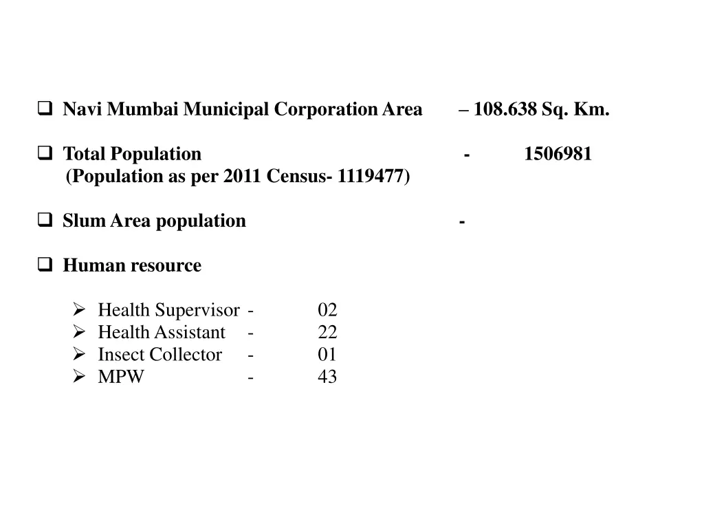 navi mumbai municipal corporation area