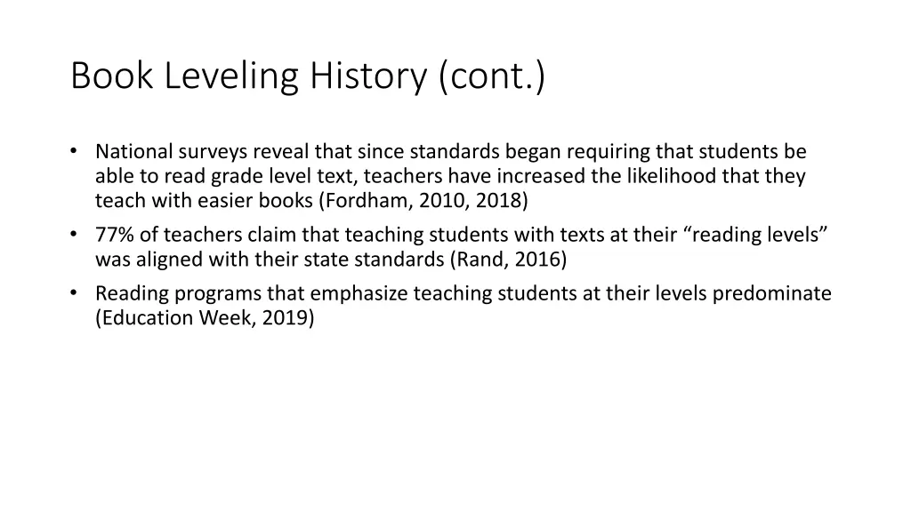 book leveling history cont 9