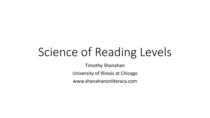 science of reading levels