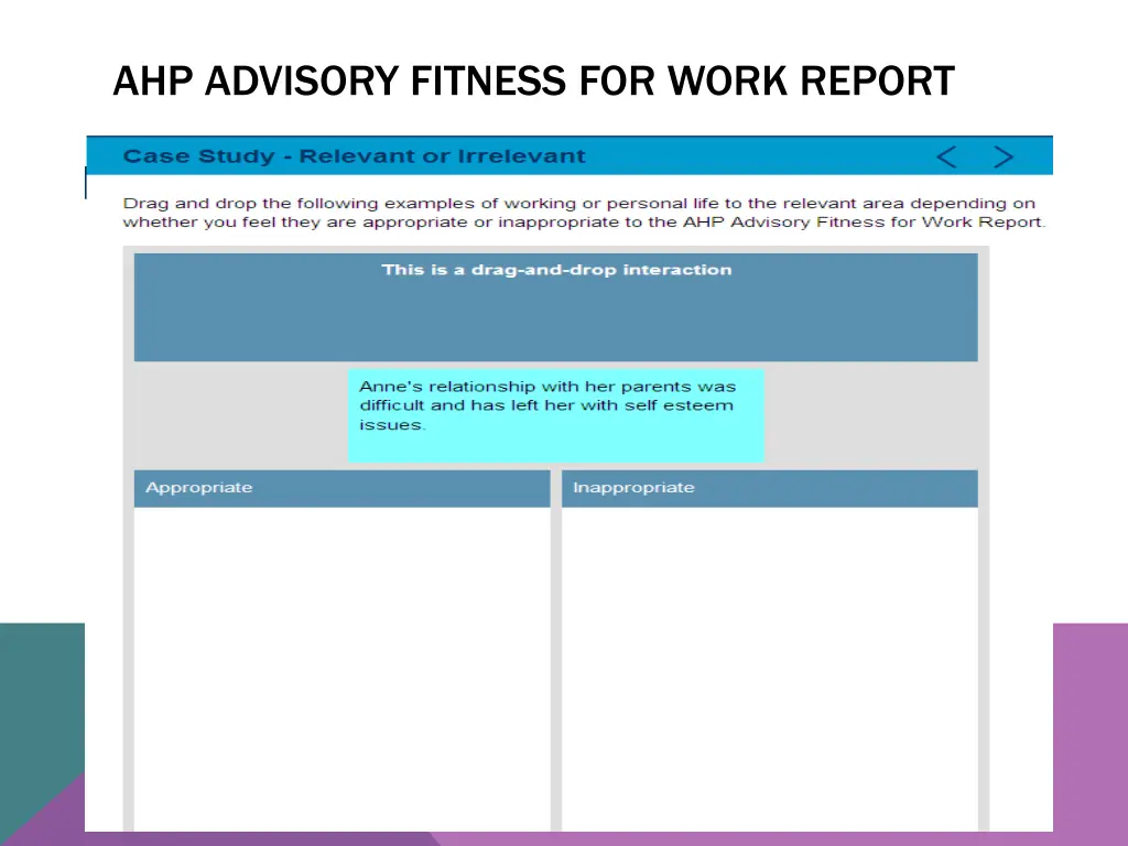 ahp advisory fitness for work report