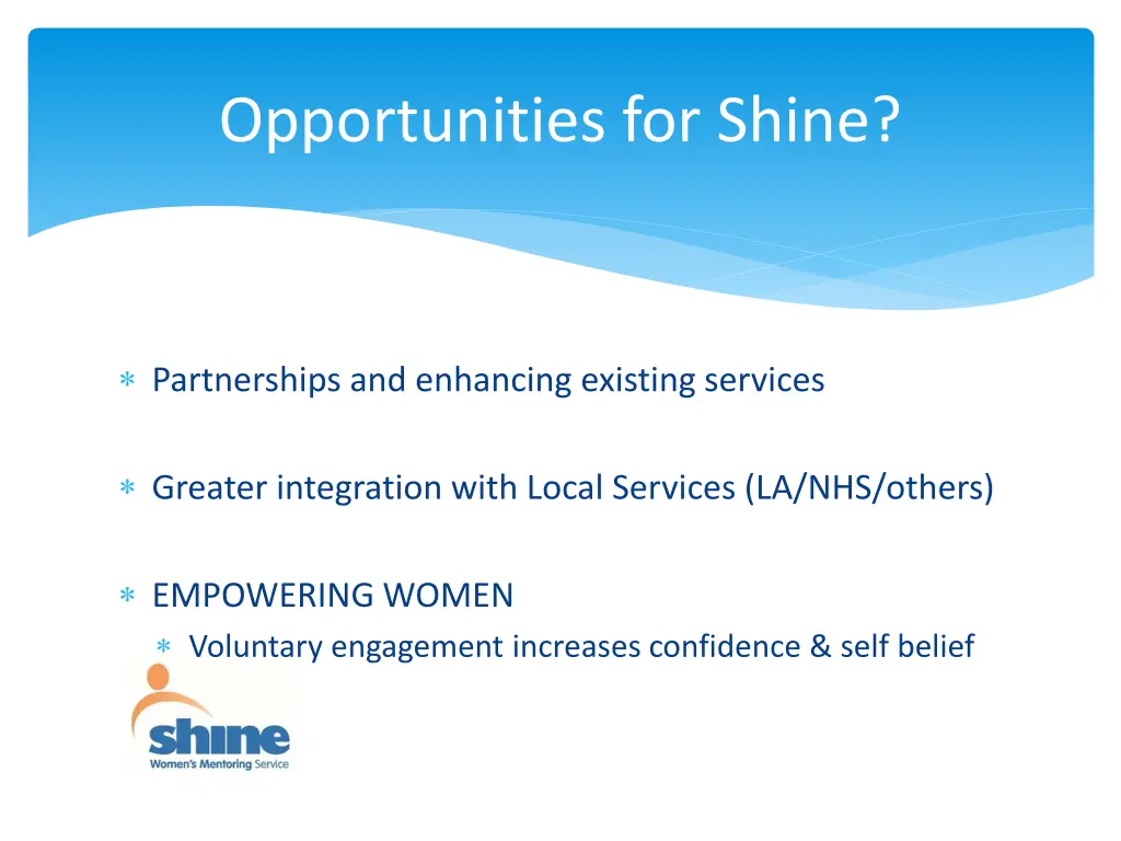 opportunities for shine