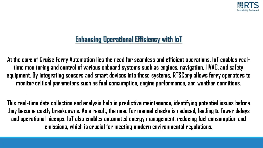 enhancing operational efficiency with iot