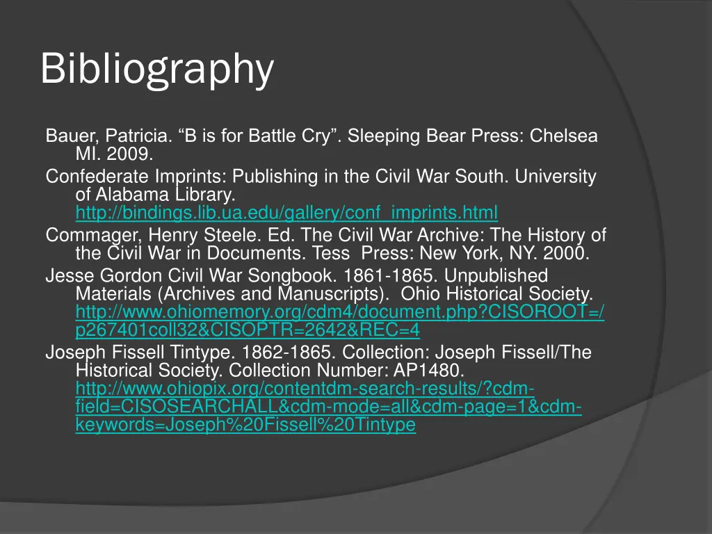 bibliography