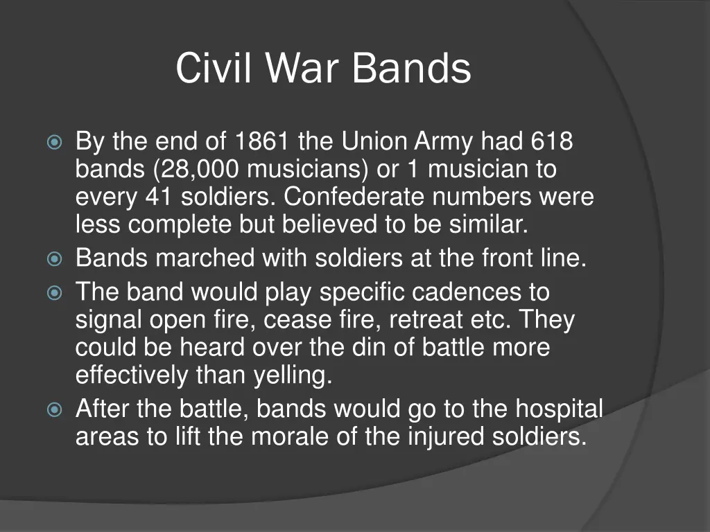 civil war bands