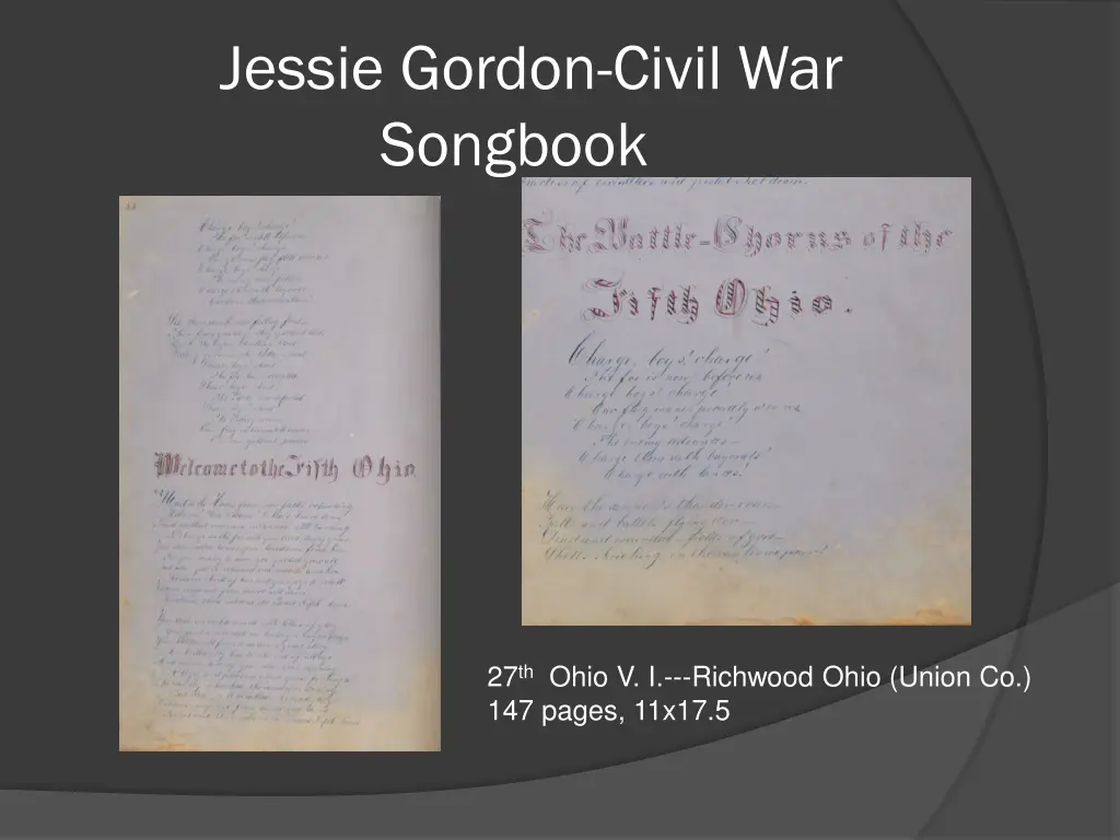 jessie gordon civil war songbook