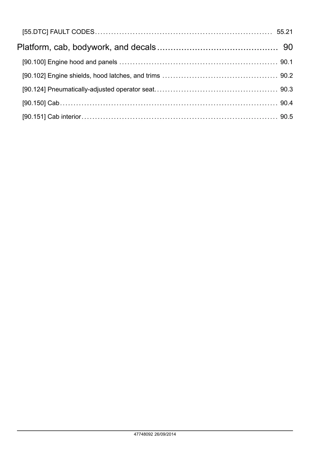 55 dtc fault codes 55 21