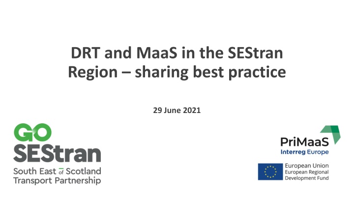 drt and maas in the sestran region sharing best