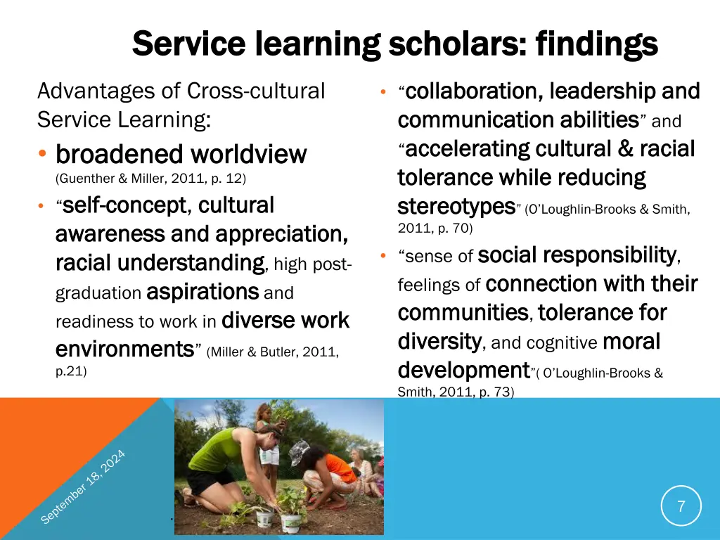 service learning scholars findings service 1