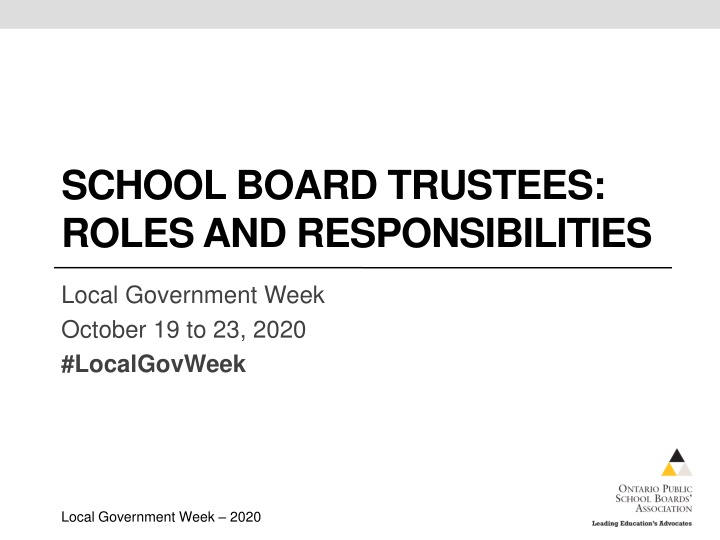 school board trustees roles and responsibilities