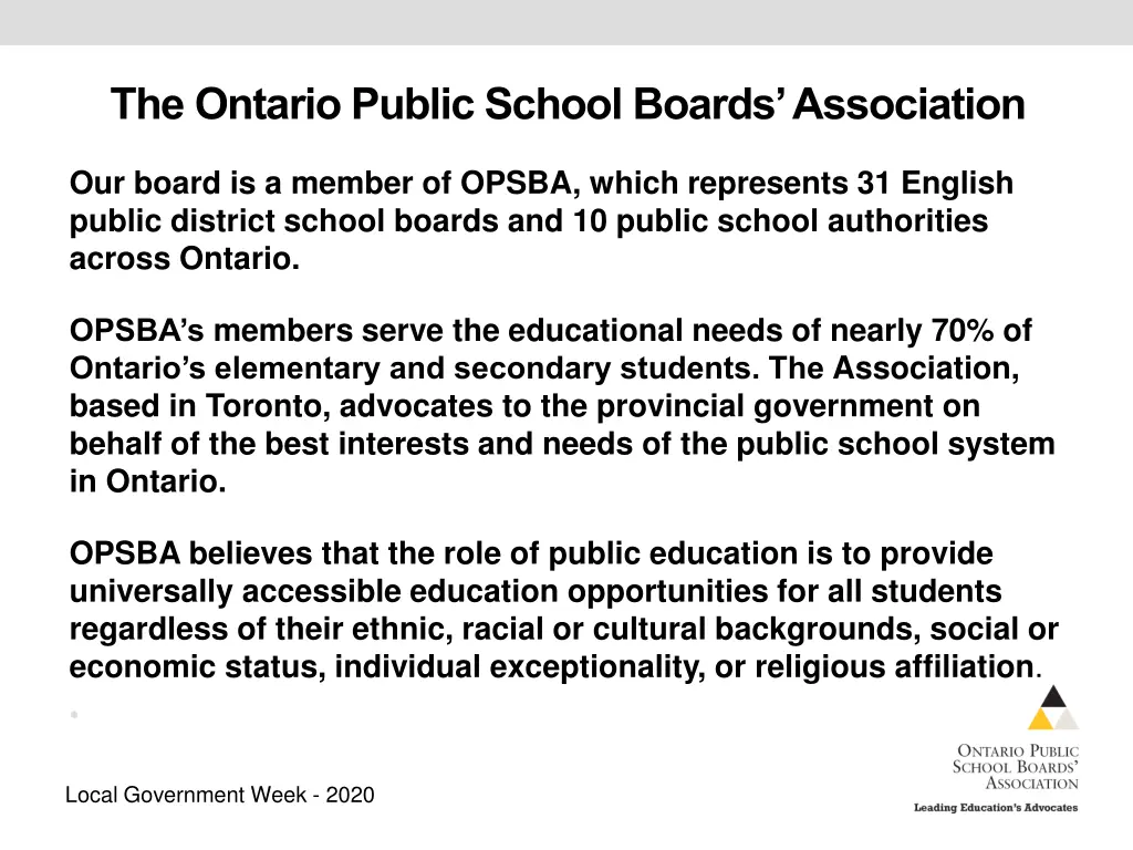 the ontario public school boards association