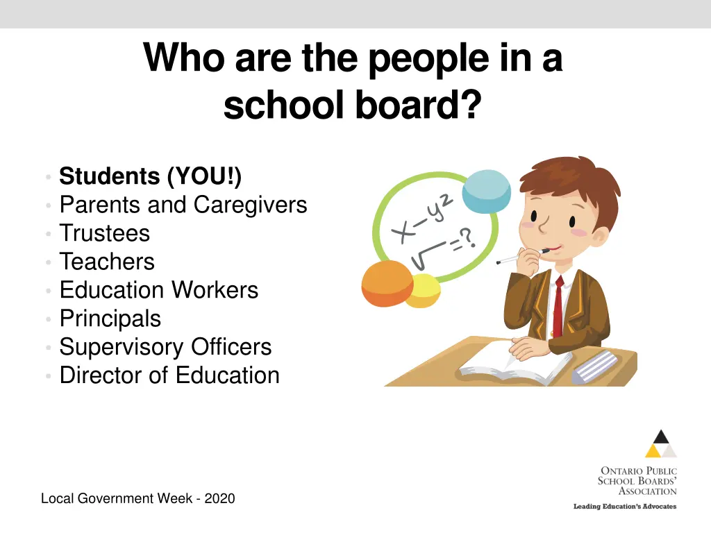 who are the people in a school board