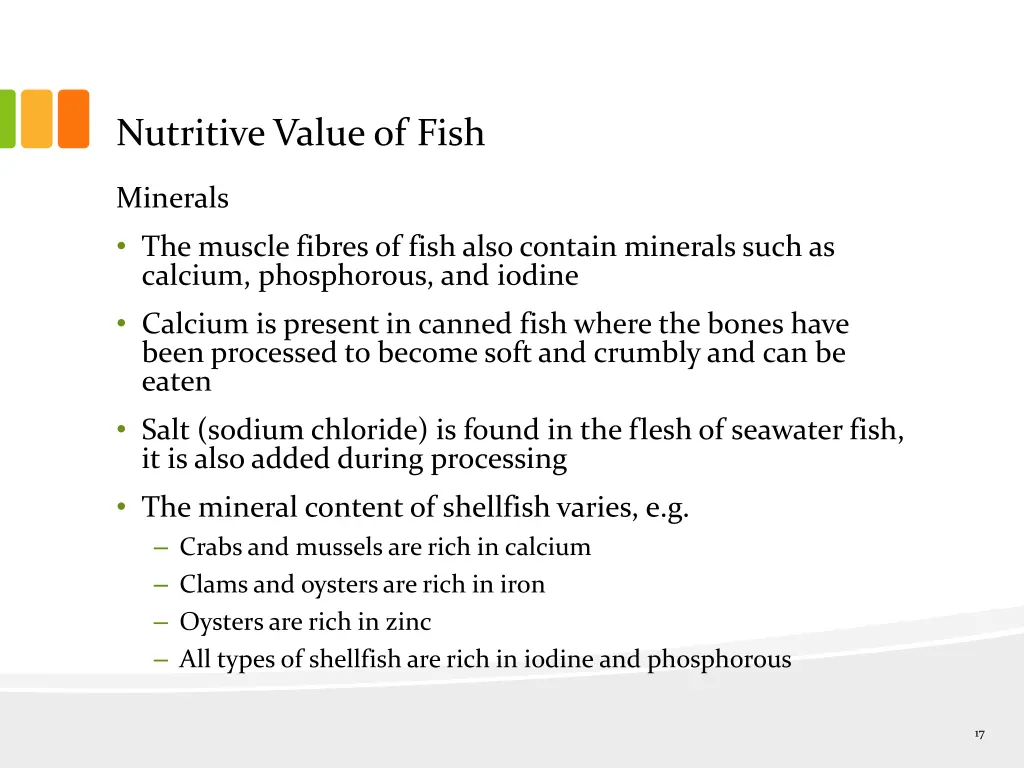 nutritive value of fish 5