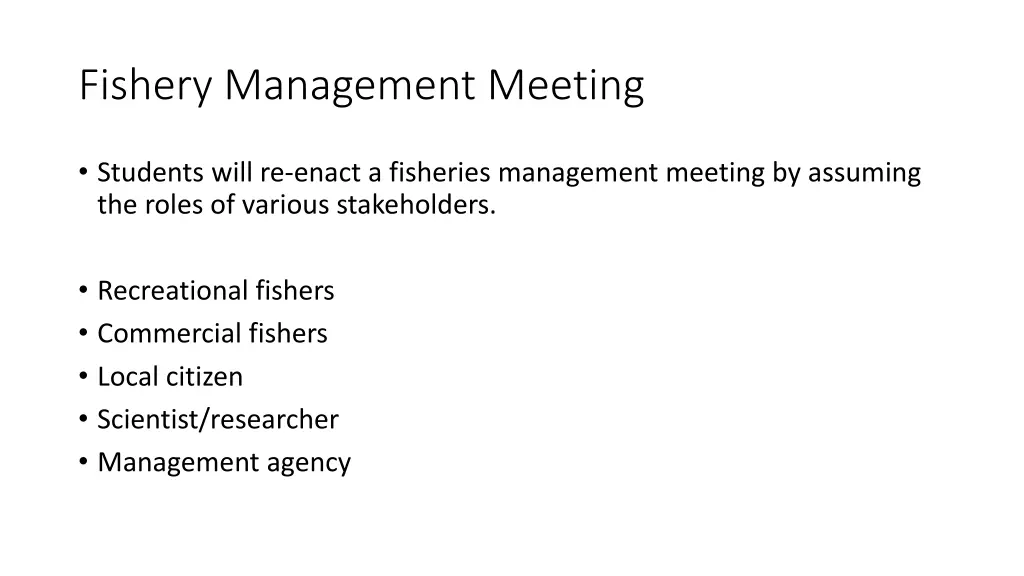 fishery management meeting