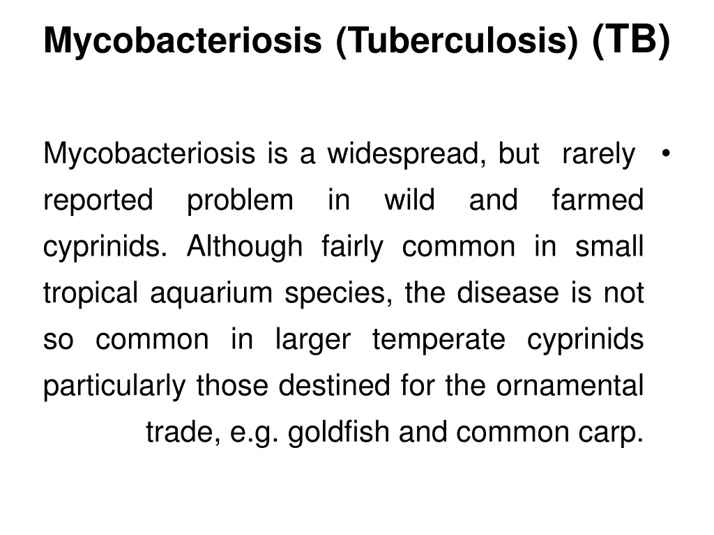 mycobacteriosis tuberculosis tb