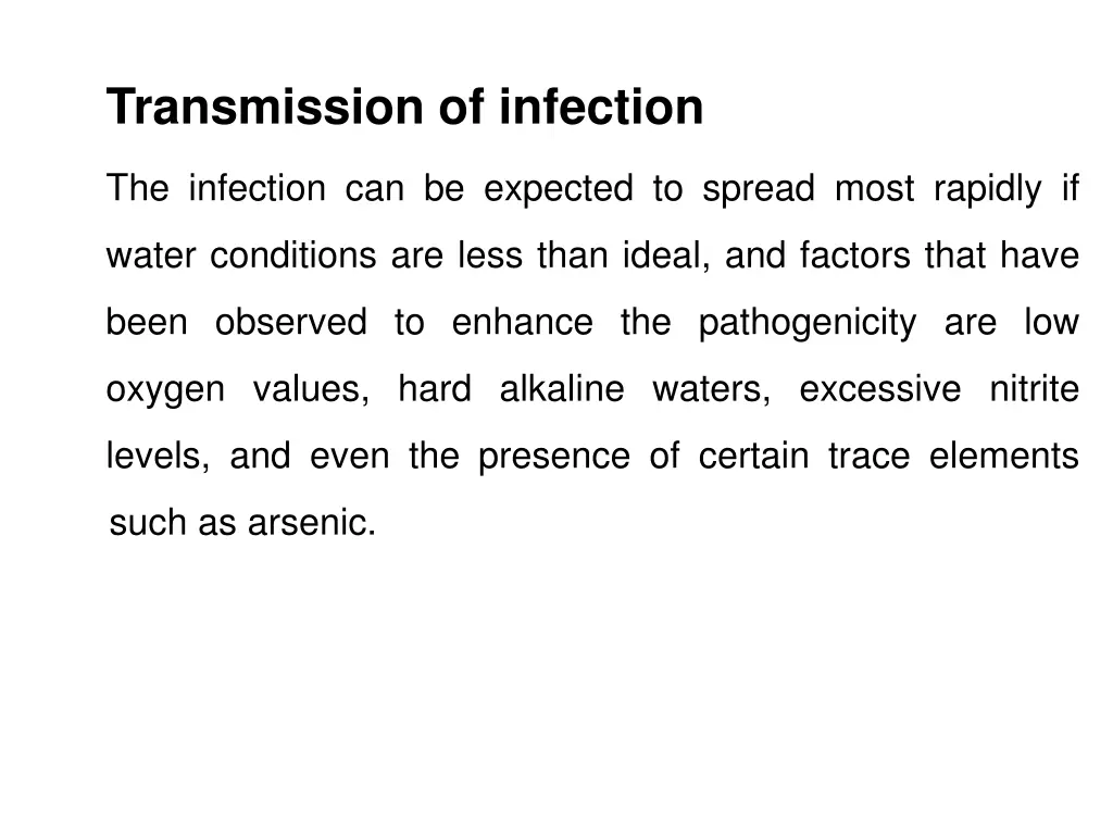 transmission of infection