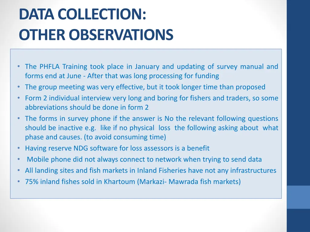 data collection other observations