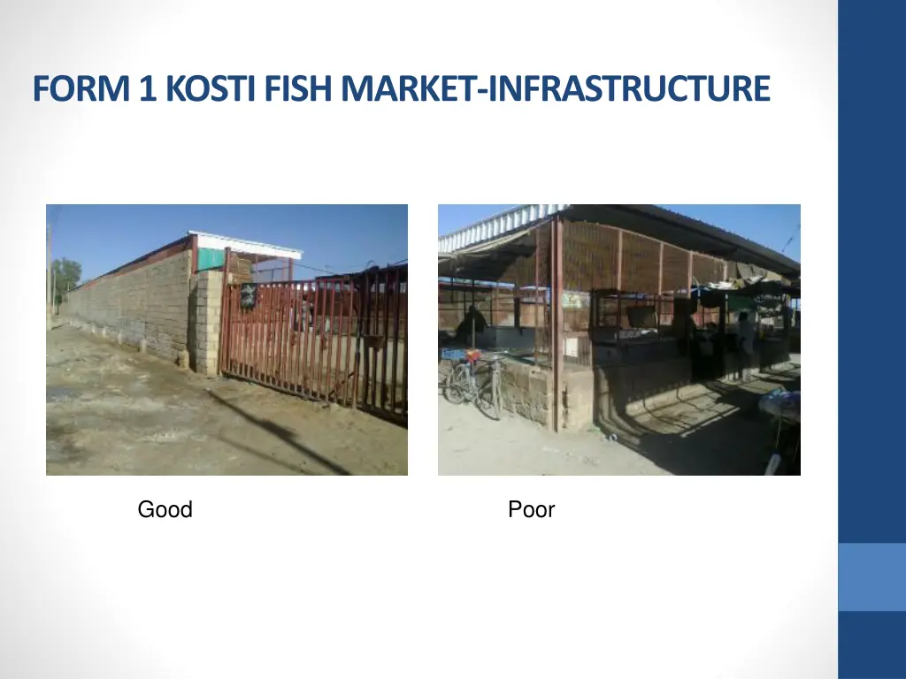 form 1 kosti fish market infrastructure