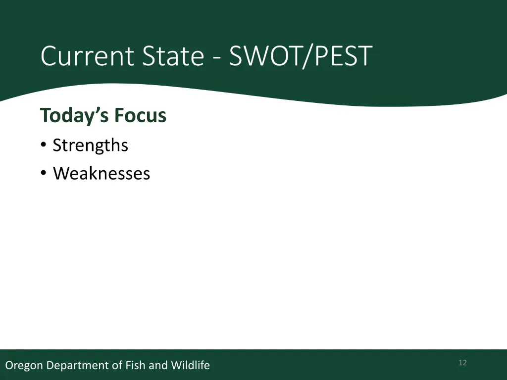 current state swot pest