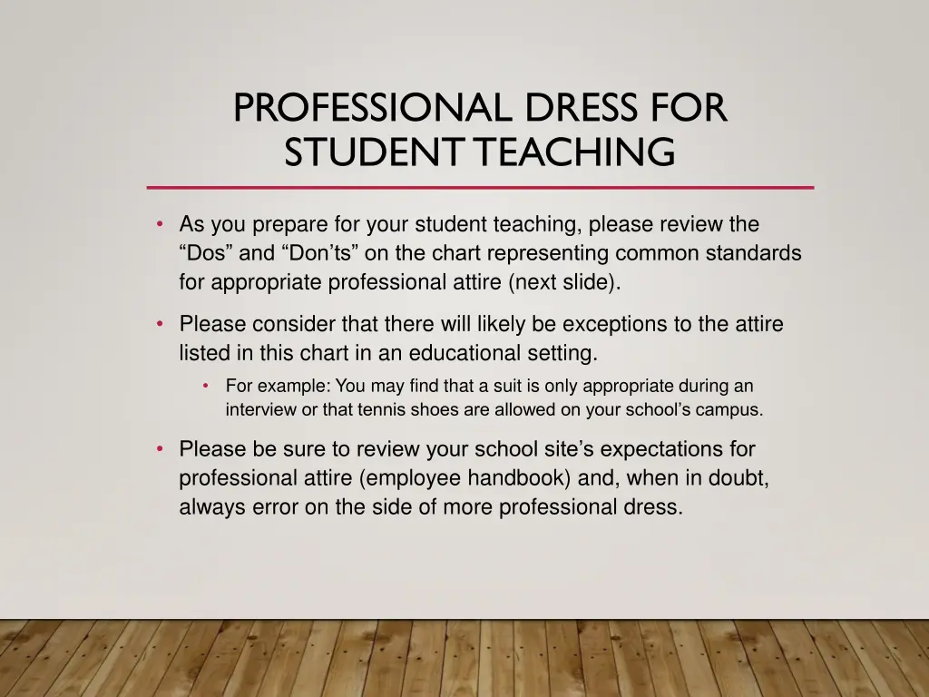 professional dress for student teaching