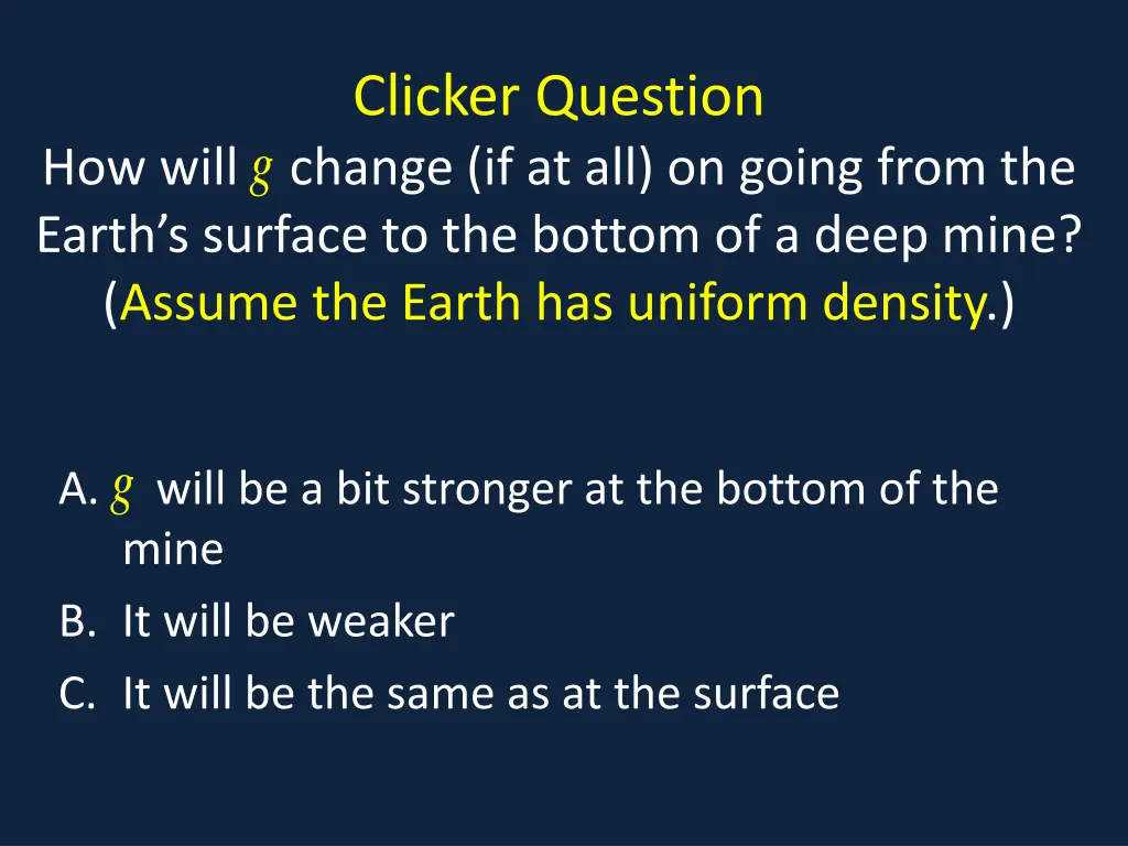 clicker question 1