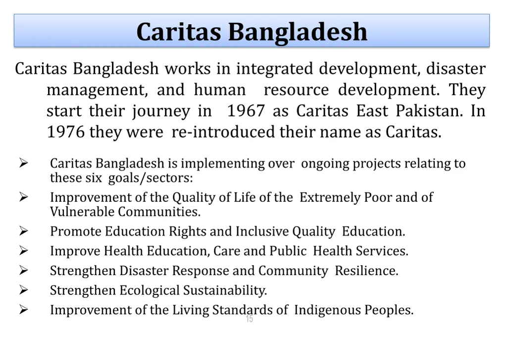 caritas bangladesh