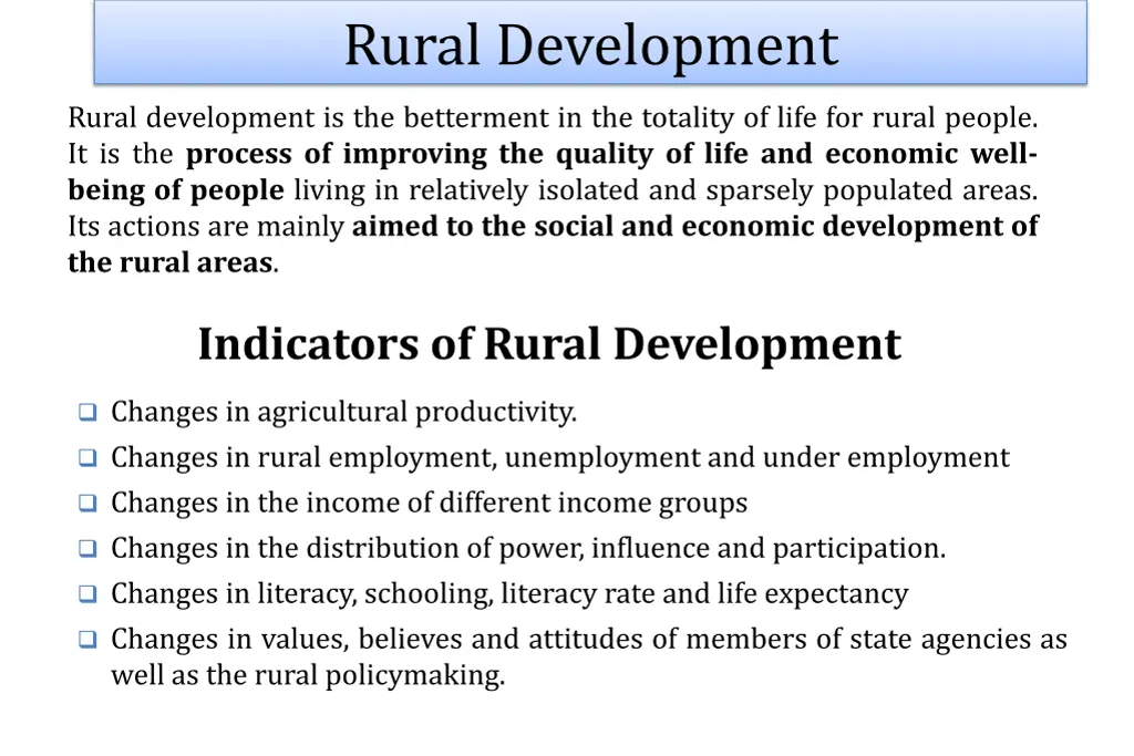 rural development