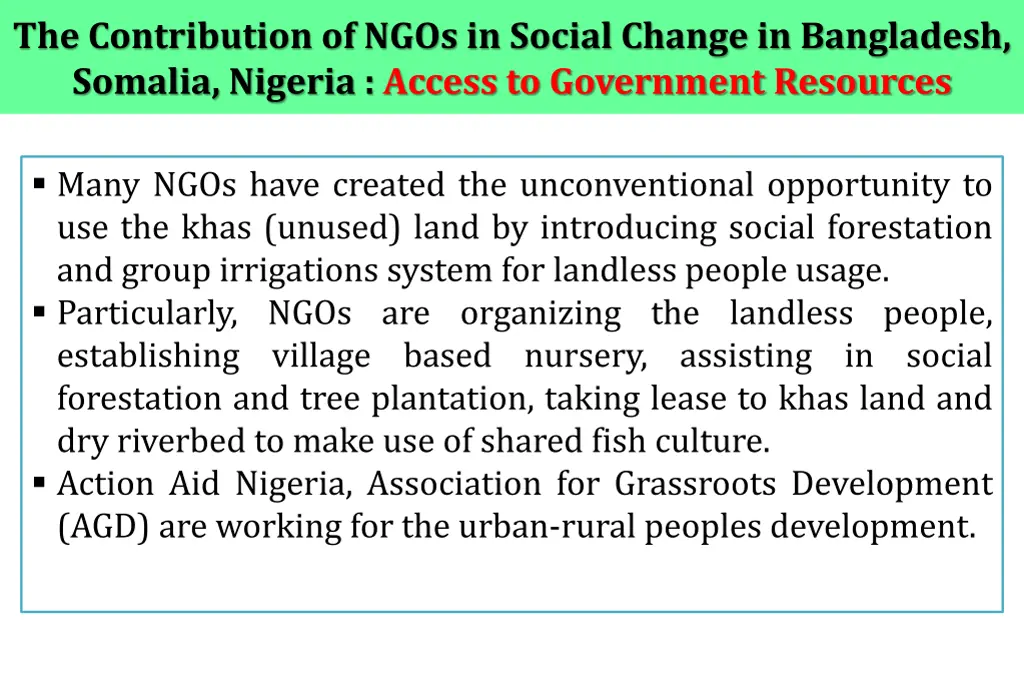 the contribution of ngos in social change 5