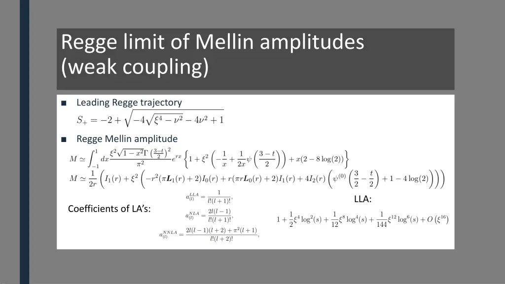 regge limit of mellin amplitudes weak coupling